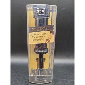 Cork Pops #12237 - Black - Cork Pop Original Wine Bottle Opener - New